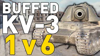 BUFFED KV-3 - 1 v 6 - World of Tanks