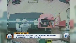 Thieves caught on camera robbing Southfield gun store