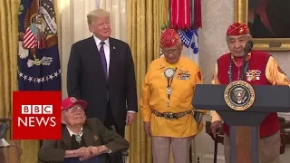 Trump drops 'Pocahontas' jibe to Native American veterans - BBC News
