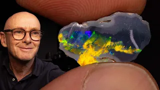 The miner broke this opal and I still cut a gem