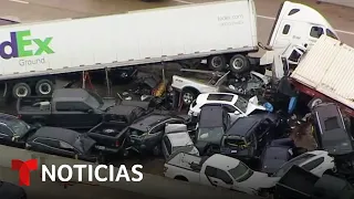 Choque masivo deja varios muertos y personas atrapadas en Texas | Noticias Telemundo