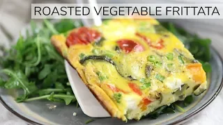 ROASTED VEGETABLE FRITTATA | easy healthy frittata recipe