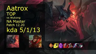 Aatrox vs Wukong Top - NA 5/1/13 Patch 12.20 Gameplay