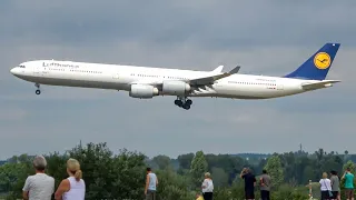 (4K) Busy day Plane spotting at Munich aiport (MUC/EDDM) - A340-600, A350, A330, 767, and more!