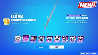 The Witcher Geralt of Rivia FREE REWARDS Fortnite School of Llama!