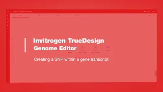 Invitrogen TrueDesign Genome Editor: Creating a SNP within a gene transcript