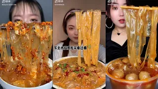 GLASS NOODLES EATING 🍜 | ASMR | EATING SOUNDS | MUKBANG COMPILATION #39