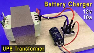 How to get 12v from ups transformer | how to battery charger at home | ac to dc converter