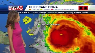 Hurricane Fiona strengthens to Category 3 storm