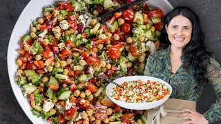 Mediterranean Chickpea Salad with Homemade Dressing