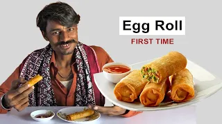 Tribal People Try Egg Roll For The First Time