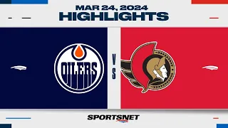 NHL Highlights | Oilers vs. Senators - March 24, 2024