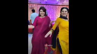 Roja and Bhoomika dance🤩 | ofscreen fun | Anbe vaa and roja serial | SJS editz