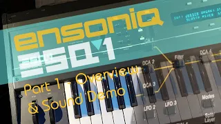 Ensoniq ESQ-1 Synthesizer - Part 1 - Overview and Sound Demo