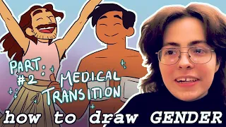 Trans Artist teaches how to draw all the genders ✨⚧✨ Part 2/4 - Medical Transition [CC]