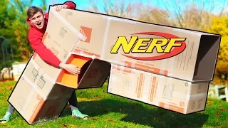 WORLDS BIGGEST CARDBOARD NERF GUN!!