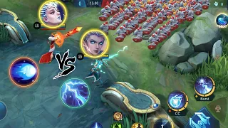 elsa vs storm😂 (aurora vs eudora vs 100 minions)