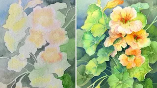 NEGATIVE PAINTING 🧡 Essential Technique to Improve your Watercolors!