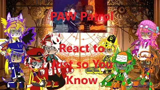 Paw Patrol react to Rainimator Part 4 Just so you know,Gacha PAW Patrol,MY Au