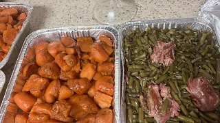 Delicious Canned Yams & Savory Stewed Green Beans for 60 to 70 Guest!