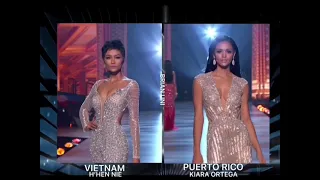 TOP 5 MISS UNIVERSE 2018 | VIETNAM vs PUERTO RICO