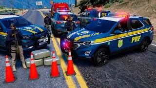 BLITZ NA ENTRADA DA FAVELA - PRF FECHA TUDO | GTA 5 POLICIAL