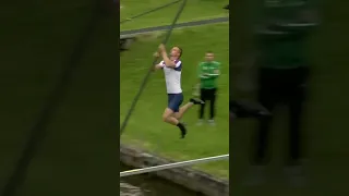 The Frisian RECORD canal JUMPING with a Pole! #shorts  #fierljeppen #wow