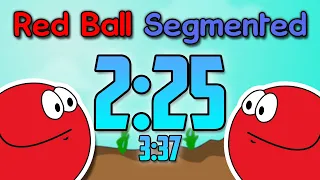 Red Ball Segmented Speedrun - 12 / 17 Levels in 2:25 / 3:37