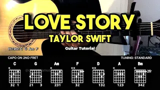 Love Story - Taylor Swift | Easy Guitar Chords Tutorial For Beginners (CHORDS & LYRICS)