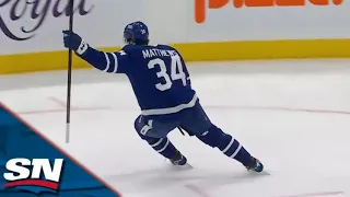 Maple Leafs' Auston Matthews Snipes Goal Off Perfect Stretch Pass From Mitch Marner