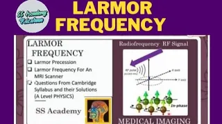 LARMOR FREQUENCY, Larmor Precession#physics #science #youtubevideos #rizwanasarwar #ssacademyrizwana