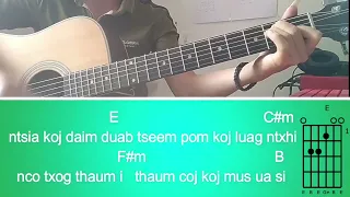 Leej Muam Dai Siab - Dang Thao, guitar chords.