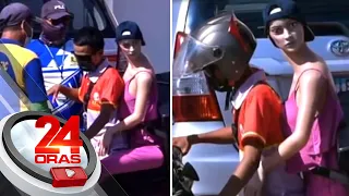 Delivery rider, sinita at muntik matiketan dahil wala umanong suot na helmet ang angkas... | 24 Oras