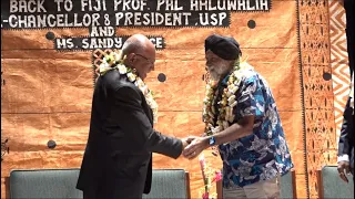 Fiji's Prime Minister delivers his remarks at the USP Vice Chancellor's welcome ceremony