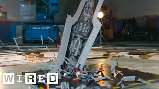 Giant Star Wars LEGO Super Star Destroyer Shattered at 1000 fps | Battle Damage