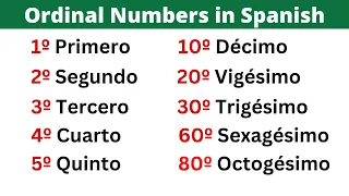 Ordinal Numbers in Spanish - Learn 1-100 Now!