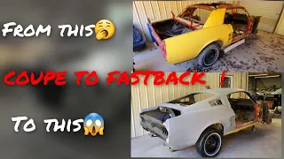1967 ford mustang coupe to fastback conversion part 1