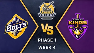 SMITE Pro League Phase 1 Week 4 Olympus Bolts vs Camelot Kings