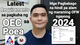 UPDATED REQUIREMENTS SA PAGKUHA NG OEC SA POEA 2024  | POEA APPOINTMENT