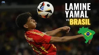 16 Years Old Lamine Yamal Vs Brazil 2024 ● Highlights & Skills ᴴᴰ