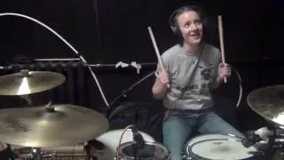 Sting - Drum Cover - Every breath you take, girl play on drums after 16 lessons.