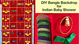 Sreemantham Decorations | DIY Bangle Backdrop Decor | Indian Traditional Decor | Baby Shower Decor