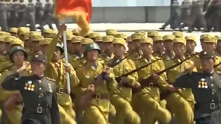 "I put some Bee Gees music over North Korean marching" is better in reverse