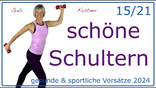 15/21 🤗 23 min. schöne Schultern | Hantel-Workout at home | kurz und intensiv