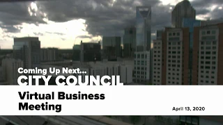 City Council (Virtual) Business Meeting - April 13, 2020