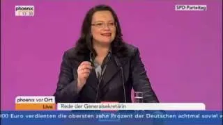 Andrea Nahles 2011 SPD-Parteitag in Berlin