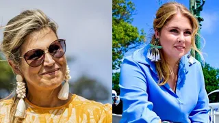 Queen Maxima the dancing queen! Princess Amalia excited during Saint Eustatius tour! #dutchroyals