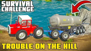 TROUBLE ON THE HILL. WILL WE MAKE IT? - Survival Challenge 2 | Episode 28