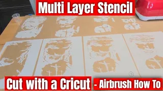 Multi - Layer Stencil Cut with a Cricut - Airbrush How To