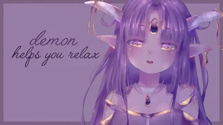 [ASMR] 😈✨ Your Cute Inner Demon Helps You Relax!! [Headpats, Ear Cupping & Guided Meditation]